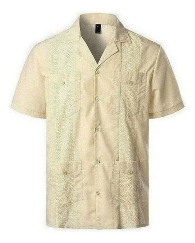 Camisa Hombre Manga Corta Cubano Guayabera