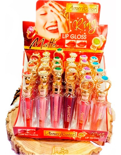 Lip Gloss Mate Con Anillo - mL a $3000