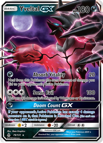 Cartas Pokemon Yveltal Gx Español