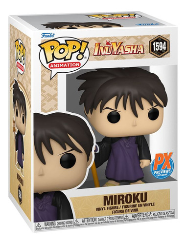 Miroku 1594 Exclusivo Px Funko Pop Inuyasha