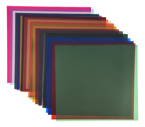 Filtro De Gel Para Iluminación En Color, 20 Piezas, Hoja De