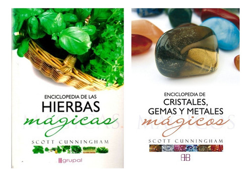 Enciclopedia Hierbas + Cristales - Cunningham - 2 Libros 