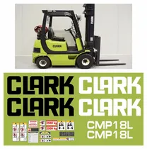Comprar Kit Adesivo Gráfico Empilhadeira Compatível Com Clark Cmp18l Cor ADESIVO EMBLEMA GRÁFICO CMP18L