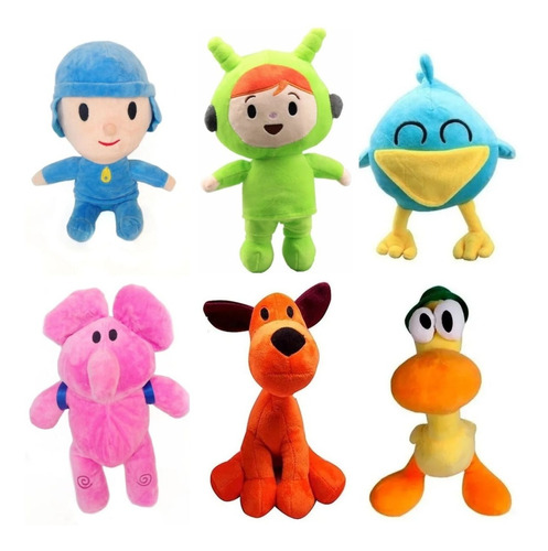 Peluche Pocoyo Nina,pato,eli,lula,pajaroto Setx6 Envío Grati