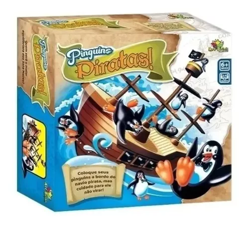 Jogo Barca dos Pinguins Piratas Equilibrio - Art Brink - Shop Macrozao