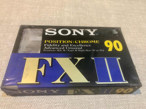 Cassette Sony Fx Ii 90 Minutos, Cinta Tipo Ii, Sellado,