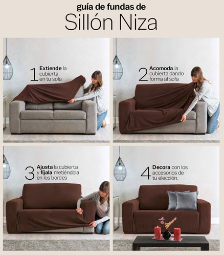 Protector Sala Funda Sillón Sofá Niza Verde Grande Elástica