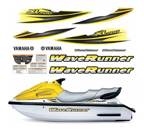 Adesivo Jet Ski Yamaha Xl 700 Wave Runner Amarelo Ca14752