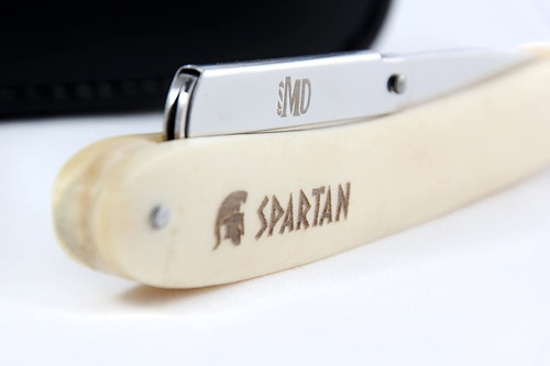 Md Barbero Spartan Navaja - Mango De Hueso
