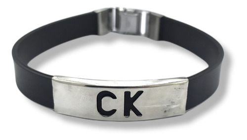 Imagen 2 de 6 de Pulsera De Goma Y Acero Inoxidable Para Caballeros