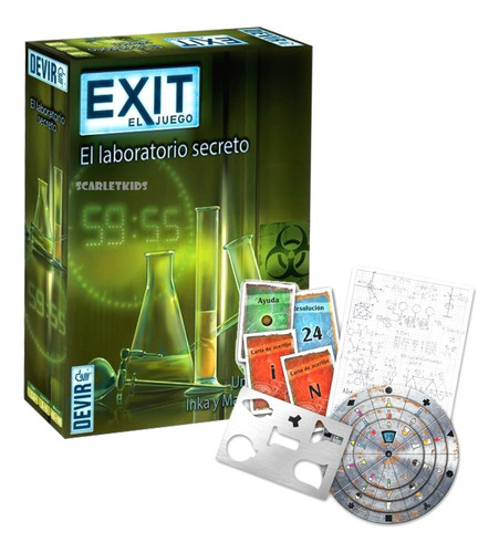 Imagen 2 de 6 de Exit El Laboratorio Secreto Devir Español Juego Mesa Scarlet