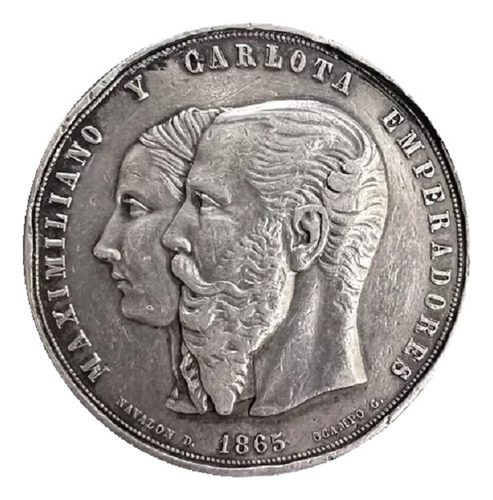 Medalla Maximiliano Y Carlota Orden De Guadualupe Plata 1865