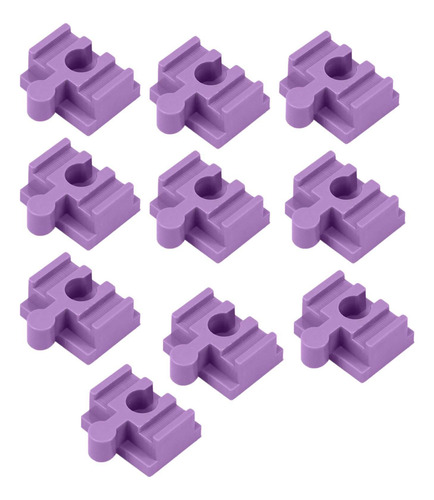 6 X 10 Uds. Accesorios De Vía De Tren De Madera, Violeta