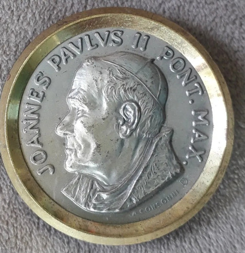 Medalla Iman De Metal Del Papá Juan Pablo Segundo