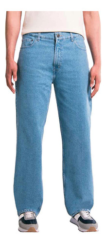 Jeans Oggi Hombre Relaxed Azul Claro Mezclilla Confort