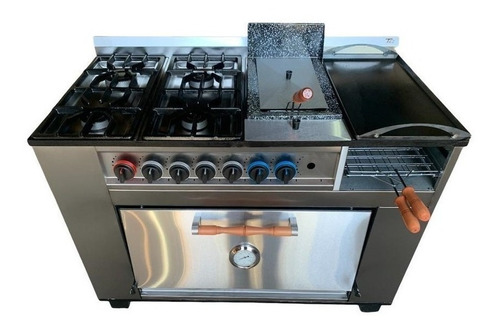 Imagen 5 de 6 de Cocina industrial Tecno Calor 1150 a gas 4 hornallas puerta ciega