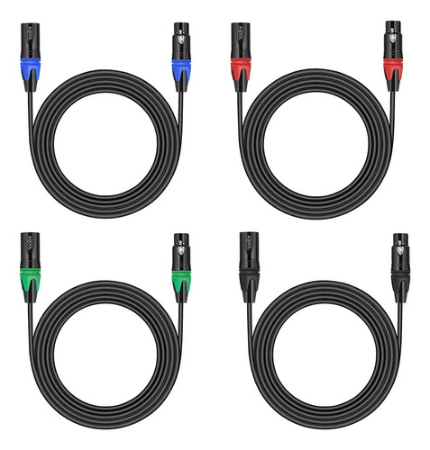 Cables Xlr De 6 Pies, Cable De Micrófono Aqool, Chapado En O