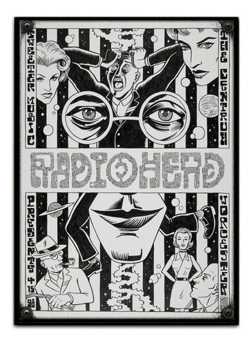 #708 - Cuadro Decorativo Vintage - Radiohead No Chapa Rock