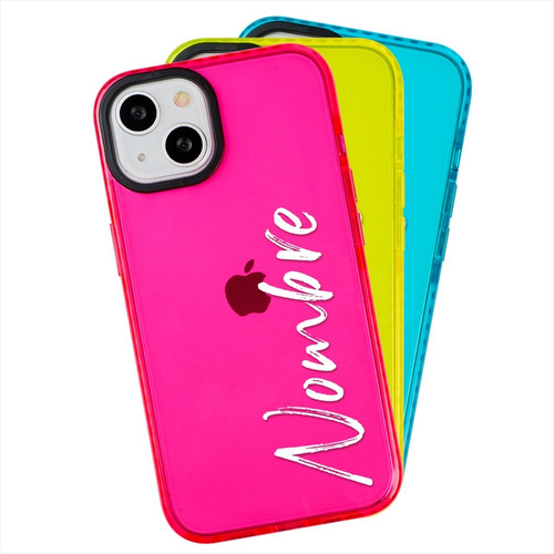 Funda Para iPhone Uso Rudo Antigolpes Personalizada Nombre