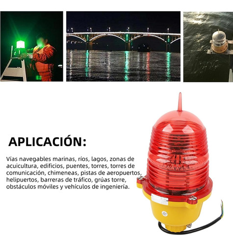 Estrobo Led De Obstrucción Color Rojo Luz Fija Ei-lbib