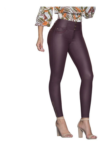 Imagen 3 de 8 de Pantalón Colombiano Levanta Cola, Eco Cuero Sofía Tyt