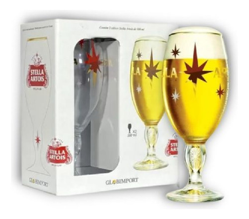 Jogo De 2 Taças Para Cerveja Stella Artois 250ml Globimport Cor Unic