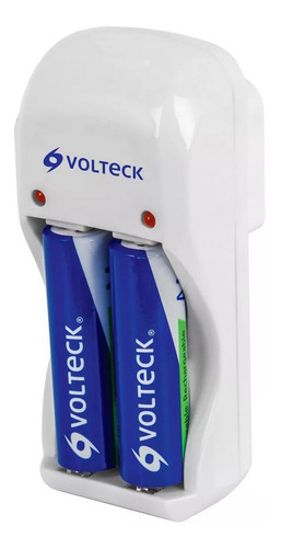 Imagen 1 de 1 de Cargador De Pilas Mini Con 2 Pilas Aa Voltech Ca-re-8