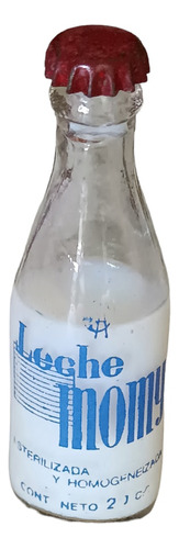 Mini Botella De Vidrio De Leche Momy, C/contenido, 20grs.