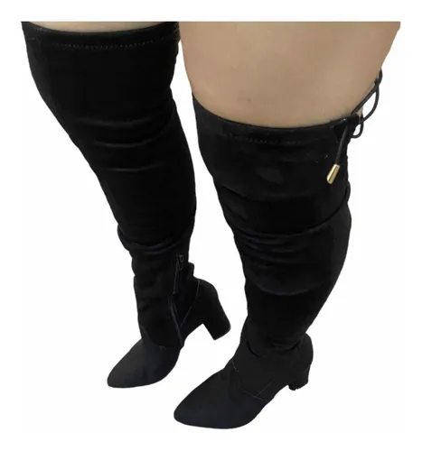 Bota over the knee via marte salto best sale grosso