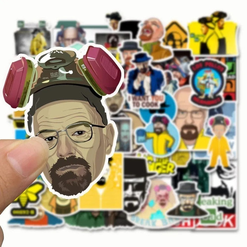 Imagen 3 de 6 de Breaking Bad - Set De 50 Stickers / Calcomanias / Pegatinas