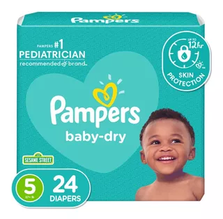 Pañales Pampers Baby-dry, Etapa 5, - Unidad