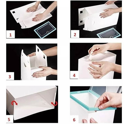 Imagen 6 de 6 de Pack 6 Cajas Zapatos Organizador Armable Apilable Zapatero