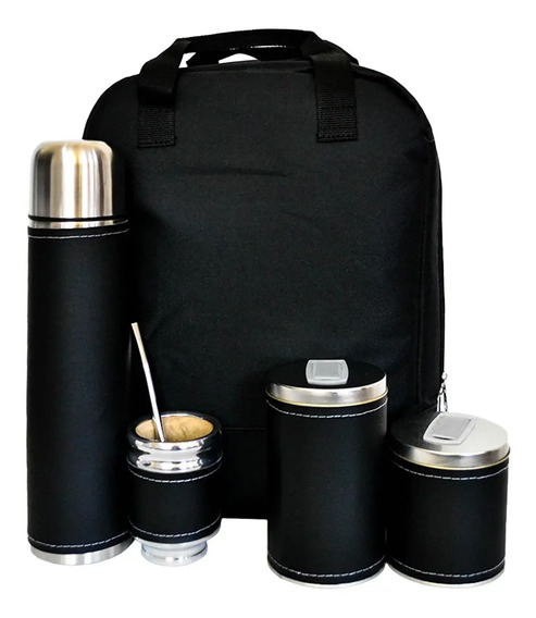 Equipo De Mate Completo Premium Mochila Termo De Acero Latas | OKI Regalos