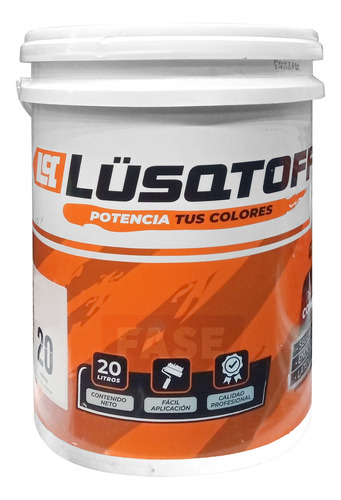 Pintura Latex Lusqtoff Balde 20 Lts Blanco Fácil Aplicación