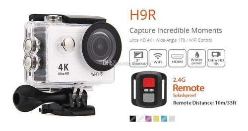 Câmera Para Carro/mergulho 4k Tft 2 Mergulho 30m 16mp Wi-fi