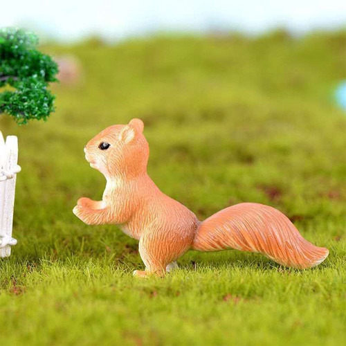 8pcs Mini Ardilla Miniatura Figuritas Decoración De Jardín D