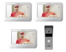 Comprar Kit Portero Visor Hikvision Lcd 7 Full Hd 3 Pantallas Camara