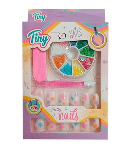 Set Uñas Postizas Infantil Tiny Pretty Nails