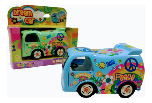 Auto Metal Dream Car Pullback Nuevo Combi Van Hippie