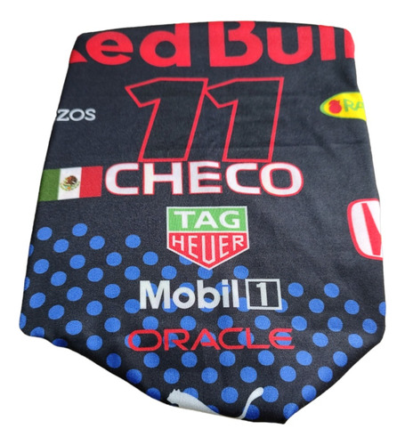 Bandana Bufanda Checo Perez Team 11 Racing Face Shield Red B