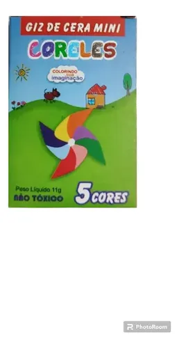 65cx Mini Giz de Cera 5 Cores, Não Tóxicos | MercadoLivre