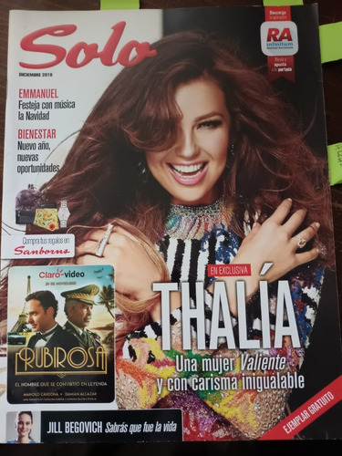 Thalía, Emmanuel, Kalimba Revista Solo Sanborns Año-2018