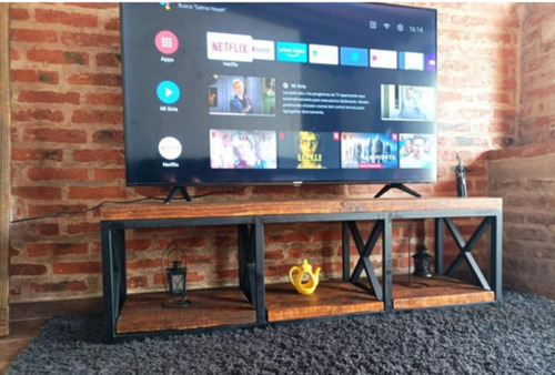 Mueble Para Tv En Hierro Y Madera 