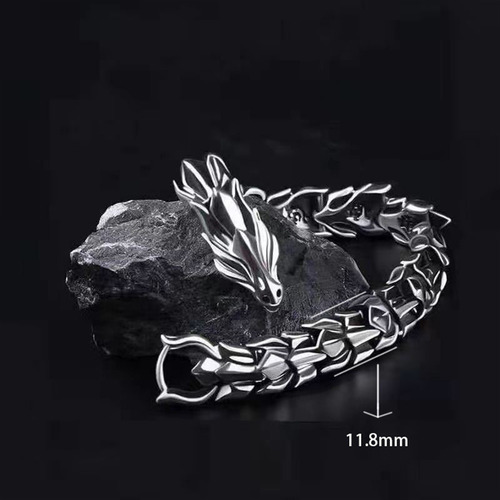 Dragon Head Pulsera Punk Dragon Bone Pulsera