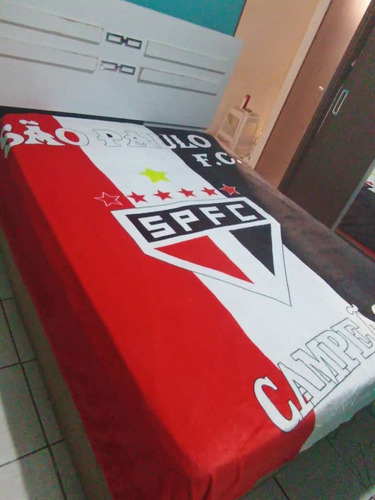 Manta Coberta De Time Do São Paulo Tamanho Casal 1,80 Por 2.