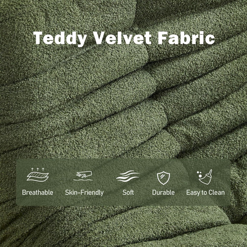 Sofa Togo Comodo Y Elegante Color Verde Fondo Antideslizant