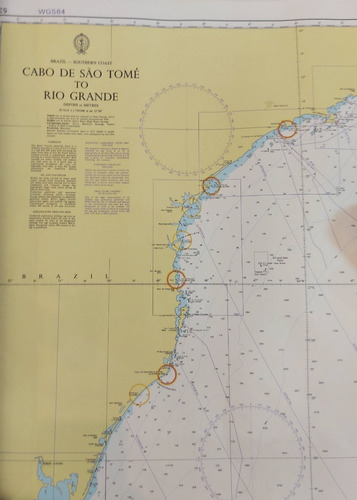 Carta Náutica Alm. Británico Cabo De Santo Tomé A Río Grande
