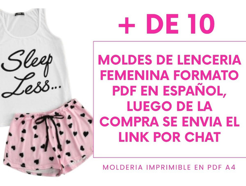 +10 Molde Patrón Imprimible De Lencería Femenina | Pdf |