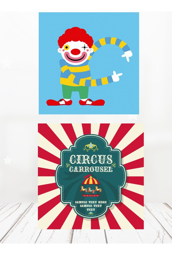 Kit Imágenes Vectorizadas Circo Payasos Ticket Clown