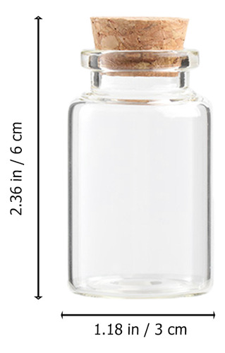 Minibotellas De Vidrio De Corcho Para Regalo, 20 Unidades